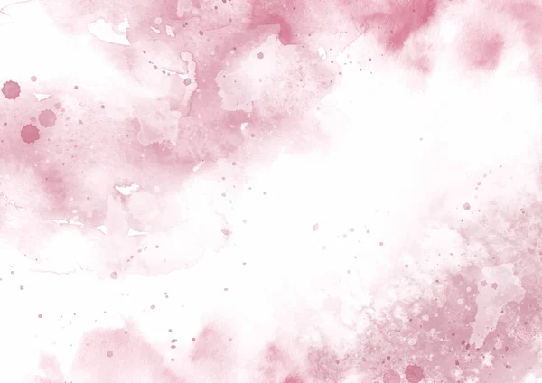 Detaillierte Handbemalte Rosa Aquarell Hintergrund — Stockvektor