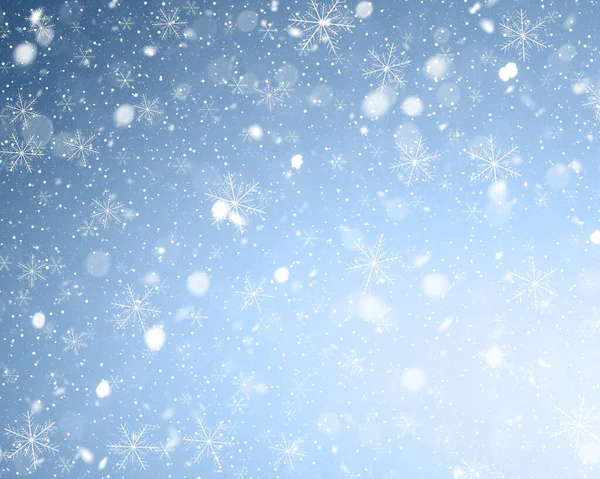 立ち下がり雪のクリスマスの背景 — ストック写真