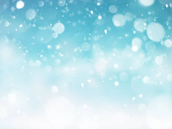 Kerst Winter Achtergrond Met Vallende Sneeuw — Stockfoto
