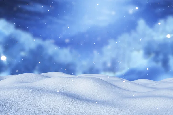 雪の3Dレンダリングは 専用の冬の風景に — ストック写真