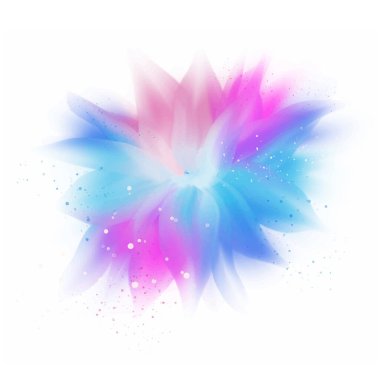 Dekoratif el boyası renkli çiçek tasarımı