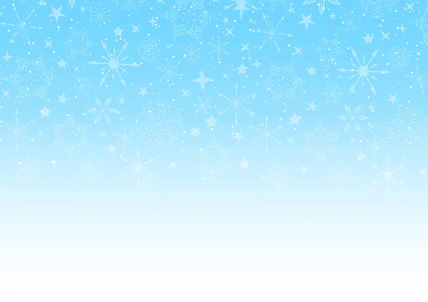 Winter Weihnachten Hintergrund Mit Dekorativen Schneeflocken Design — Stockvektor