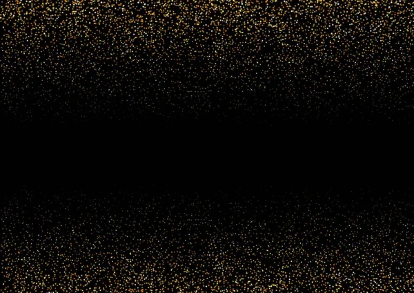 Christmas Black Gold Glitter Background — Stock Vector