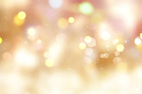 Christmas Background Golden Bokeh Lights Design — Stock Photo, Image