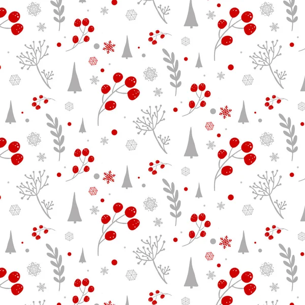 Decorative Scandi Style Abstract Christmas Pattern Design — 스톡 벡터