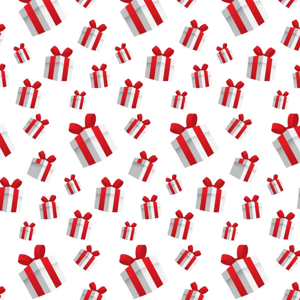 Weihnachten Hintergrund Mit Einem Geschenk Box Muster Design — Stockvektor