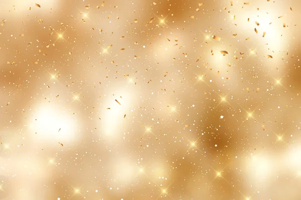 Christmas Background Gold Stars Snow — Stock Photo, Image