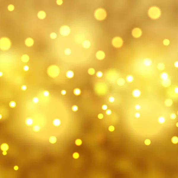 金のボケの照明デザインのクリスマスの背景 — ストックベクタ