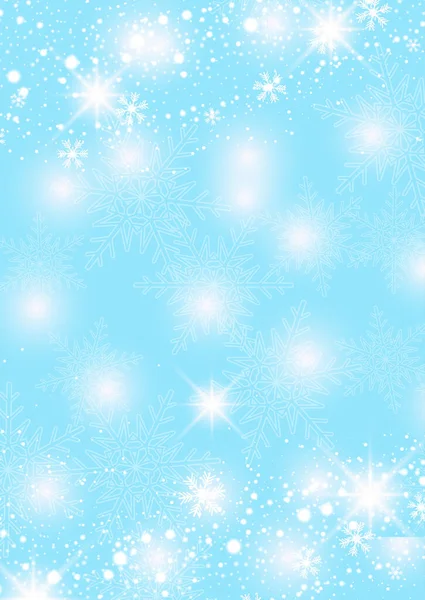 Fond Noël Avec Flocon Neige Des Étoiles Design — Image vectorielle