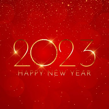 Altın rakamlar dizaynlı ışıltılı Mutlu Yıllar arkaplanı