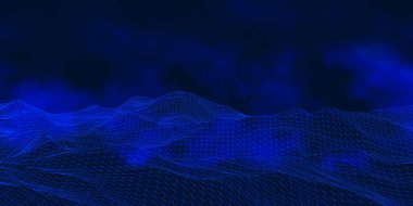 Soyut bir kablo tasarımı olan soyut afiş 