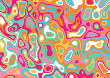 Abstract retro styled psychedelic pattern background design
