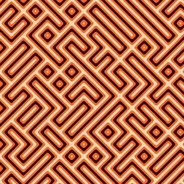 retro styled abstract maze pattern background design