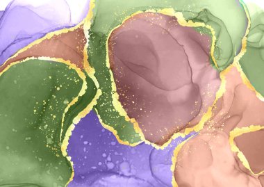Decorative elegant coloured alcohol ink background design
