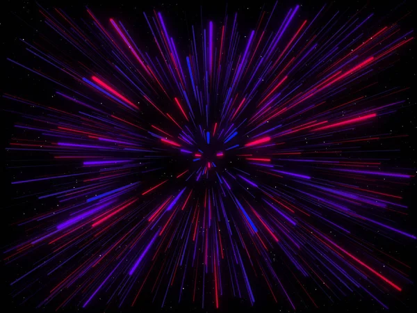 Render Futuristic Background Hyperspace Zoom Design — стоковое фото
