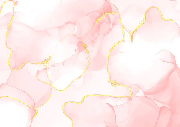 Елегантний Пастельний Рожевий Ручний Чорнильний Фон Алкоголем — стоковий вектор