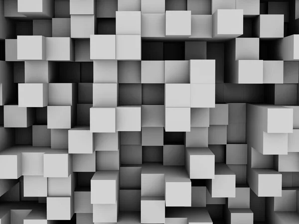 Візуалізація Абстрактного Тла Стіною Екструзійних Кубів — стокове фото