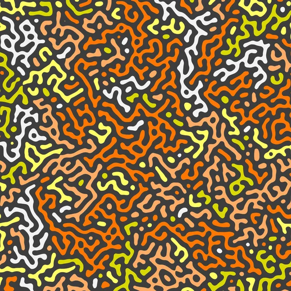 Desain Pola Abstrak Dengan Warna Oranye Dan Kuning - Stok Vektor
