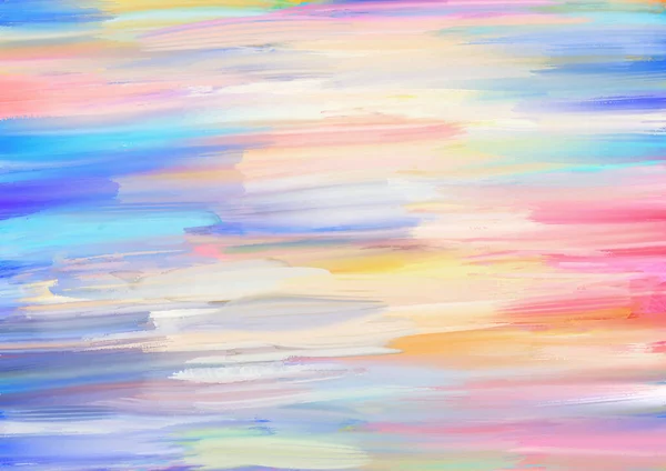 Pastellfärgad Handmålad Bakgrund Med Abstrakt Oljemålning Pensel Stroke Design — Stock vektor