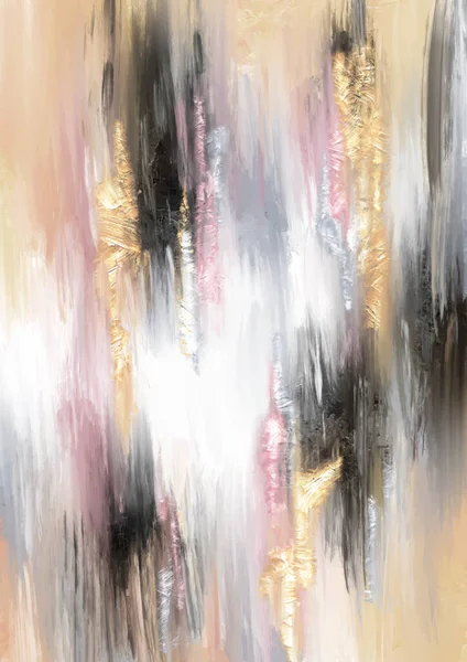 抽象混合メディアハンドペイントキャンバスアートデザインの背景 — ストックベクタ