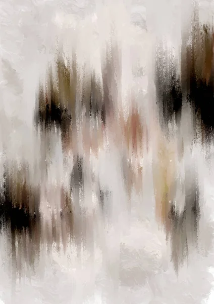 Сучасне Настінне Мистецтво Абстрактною Фарбованою Олією Розфарбованою Кольори Земного Тону — стоковий вектор
