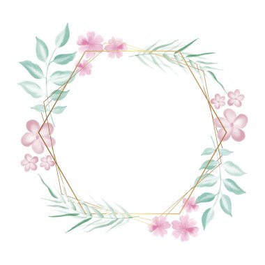 Elle boyanmış suluboya çiçek desenli dekoratif bir arka plan.