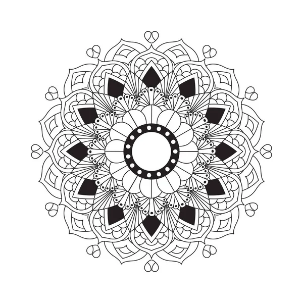 Elegante Sfondo Con Disegno Decorativo Mandala — Vettoriale Stock