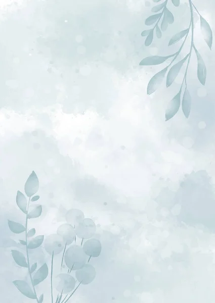 エレガントな手描きの花の水彩の背景 — ストックベクタ