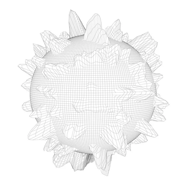 Abstraktes Drahtgitterglobus Design Auf Weißem Hintergrund — Stockvektor