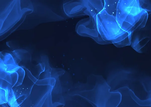 Elégant Bleu Peint Main Fond Encre Alcool — Image vectorielle