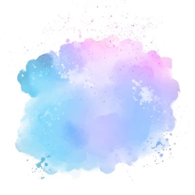 Soyut el boyası suluboya sıçrama tasarımı Pastel renklerle