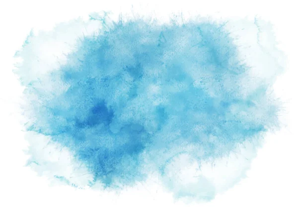Detaillierte Handbemalte Aquarell Textur Blautönen — Stockvektor