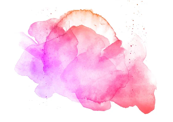 手描きピンクと紫の細かい水彩画のデザイン — ストックベクタ