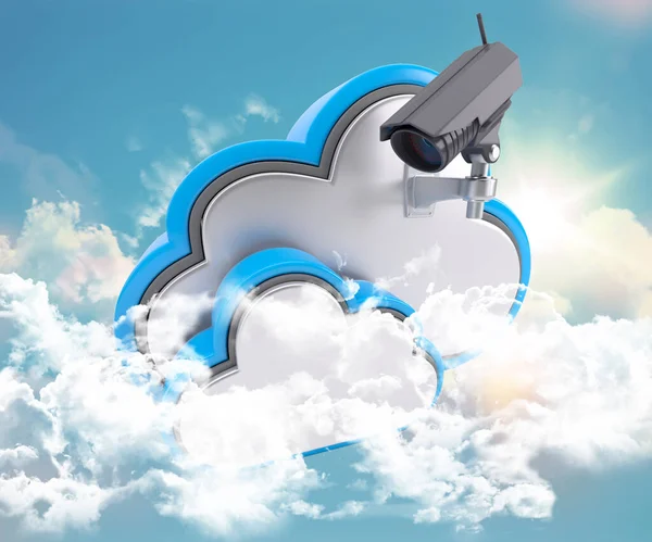 Weergave Van Een Concept Van Cloudbeveiligingssysteem — Stockfoto