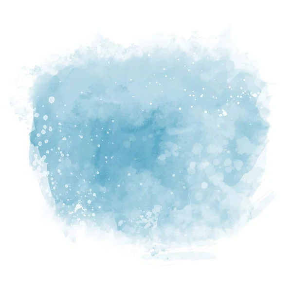 抽象手描きパステルブルー水彩背景 — ストックベクタ