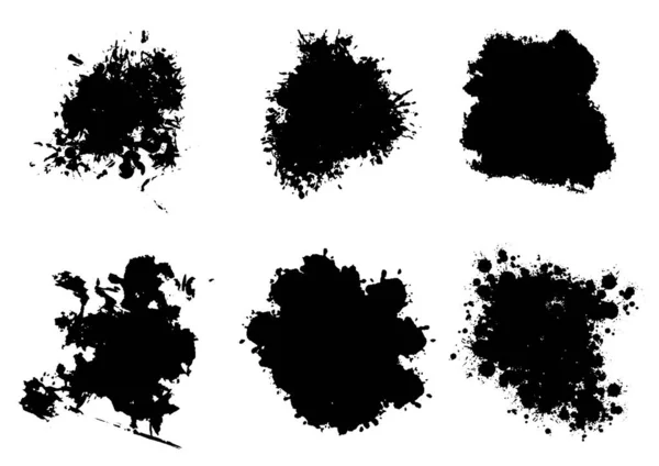 Kolekce Designů Grunge Ink Splat — Stockový vektor