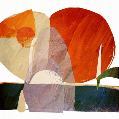 El çizimi sanatsal arka plan tasarımı