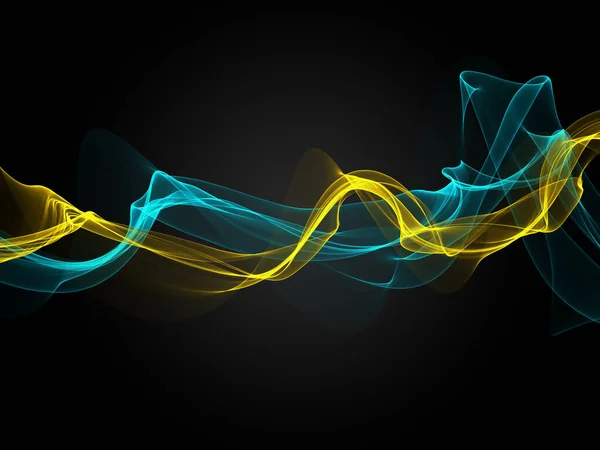 Abstract Modern Art Background Flowing Waves Design Gold Blue — Stock Photo, Image