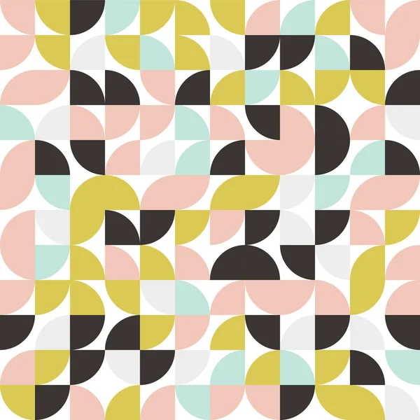 レトロスタイルの抽象幾何学模様の背景デザイン — ストックベクタ