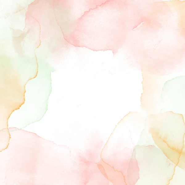 Elegant Pastel Watercolour Frame Background Design — Stock Vector