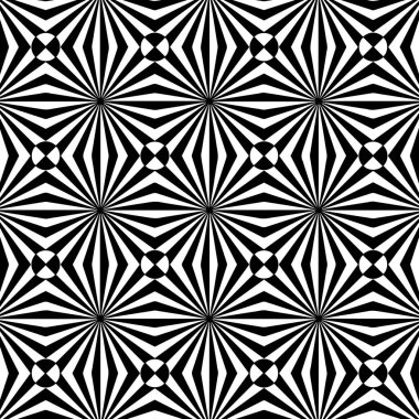 Siyah ve beyaz olarak soyut desen tasarımı