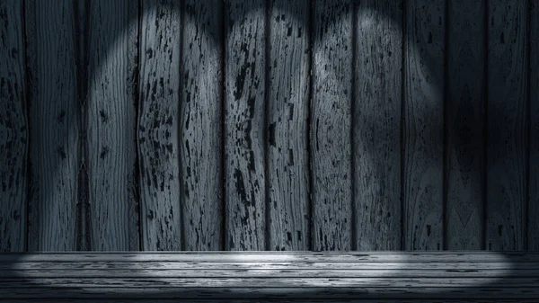 Render Wooden Interior Spotlights Shining — Stock Photo, Image