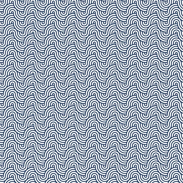 Fond Abstrait Avec Motif Onde Thème Japonais Bleu Blanc — Image vectorielle