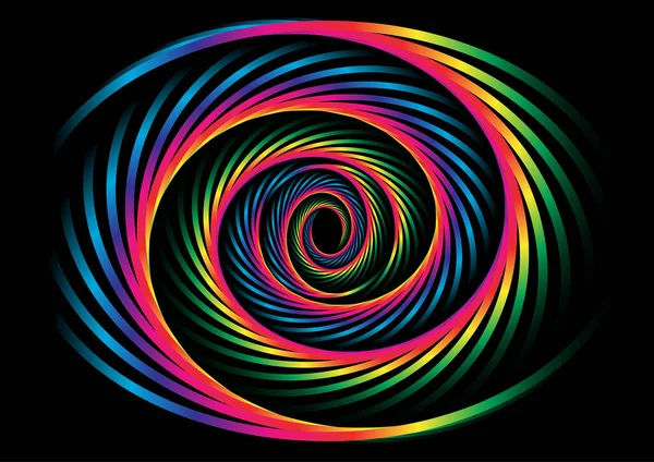 Abstract Background Rainbow Coloured Vortex Design — Stock Vector