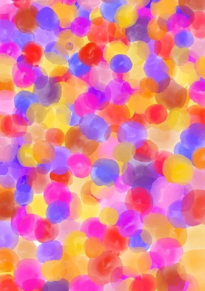 Abstrakter Hintergrund Mit Farbenfrohen Handbemalten Aquarellflecken — Stockvektor