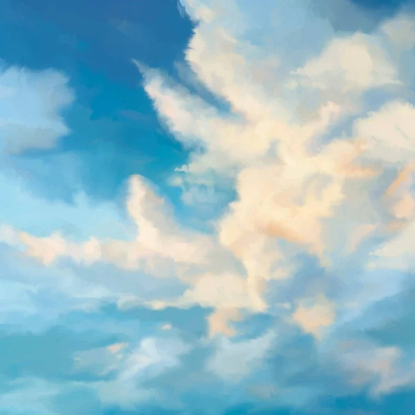 Abstrakter Hintergrund Mit Einem Handgemalten Wolken Design 2606 — Stockvektor
