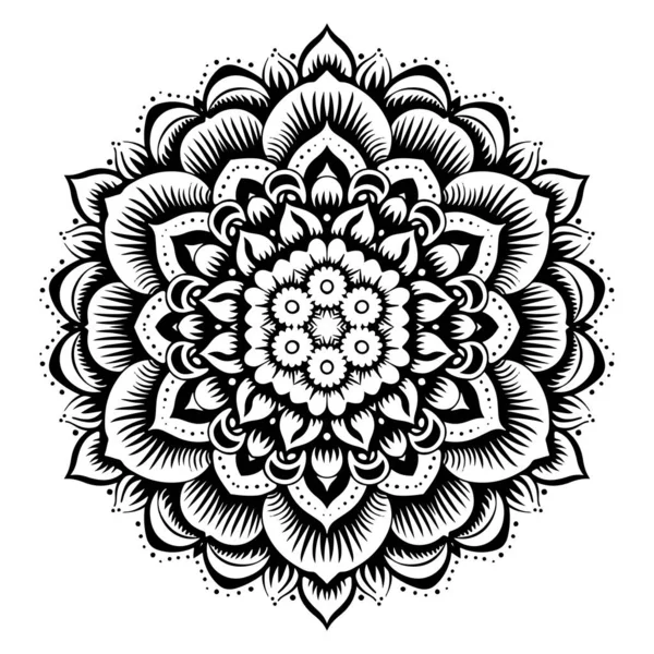 Dekorativ Målarbok Stil Mandala Design — Stock vektor