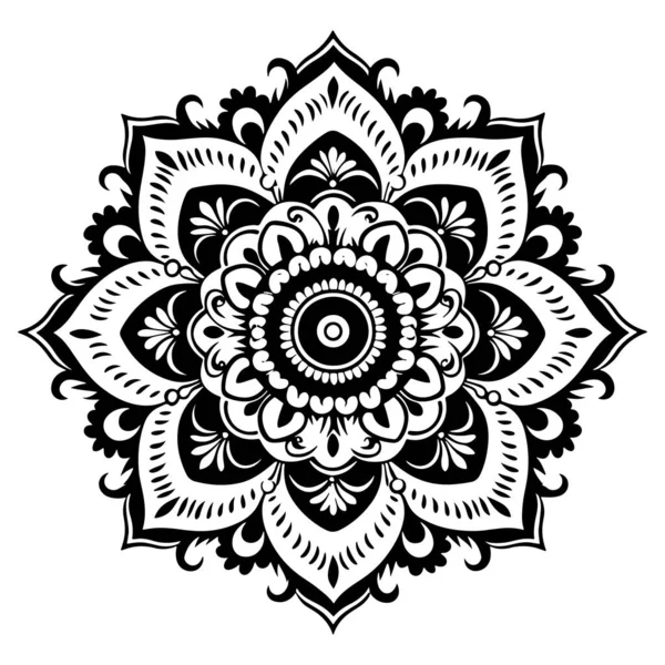 Disegno Mandala Decorativo Stile Libro Colorare — Vettoriale Stock