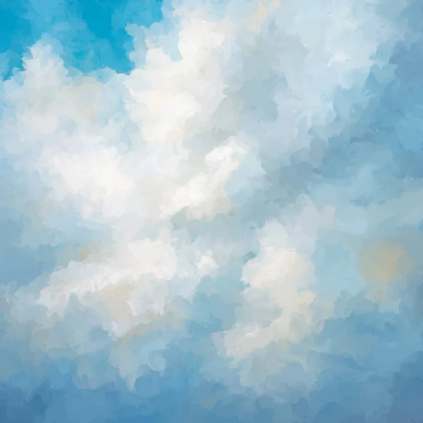 Mão Pintado Abstrato Nuvens Fundo — Vetor de Stock