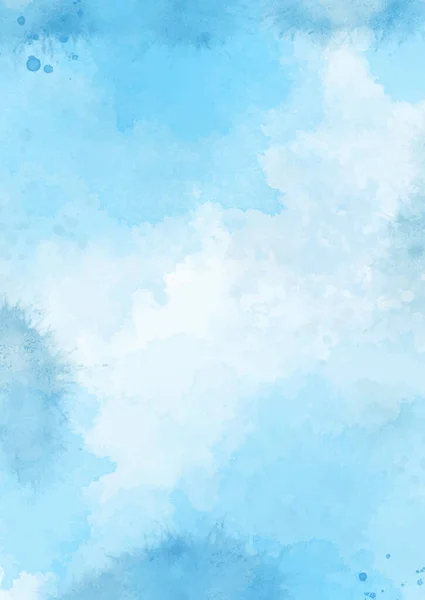 手描きの詳細青水彩テクスチャ背景 — ストックベクタ
